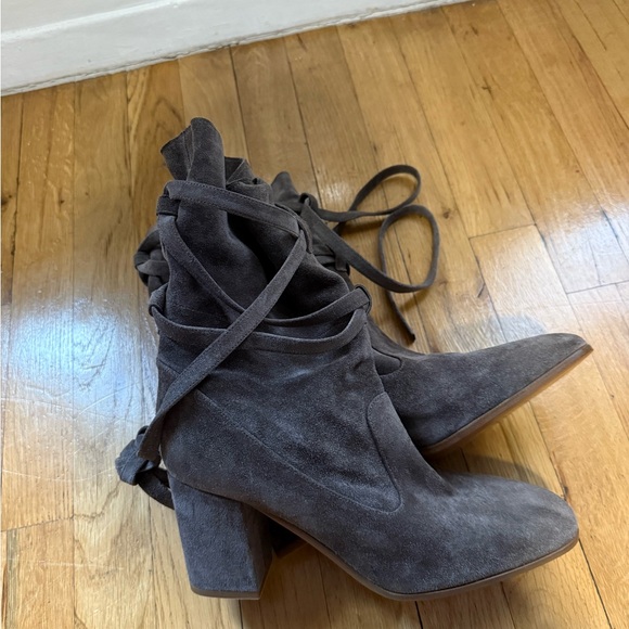 Zimmerman Suede Tie-up Ankle Boots Brown - Size 38 - Picture 3 of 8